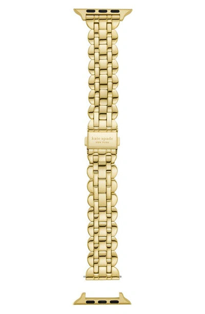 Shop Kate Spade New York Scallop 16mm Apple Watch® Bracelet Watchband In Gold