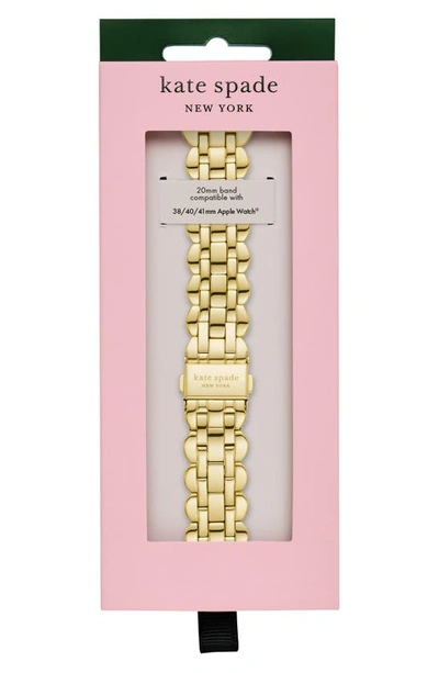 Kate Spade Women's Goldtone Stainless Steel Scalloped Apple Watch Bracelet/20mm In Gold