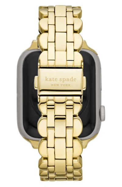 Kate Spade Women's Goldtone Stainless Steel Scalloped Apple Watch Bracelet/20mm In Gold