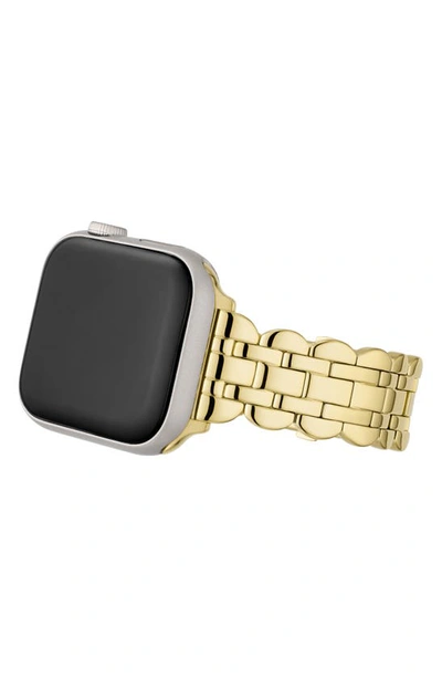 Shop Kate Spade New York Scallop 16mm Apple Watch® Bracelet Watchband In Gold