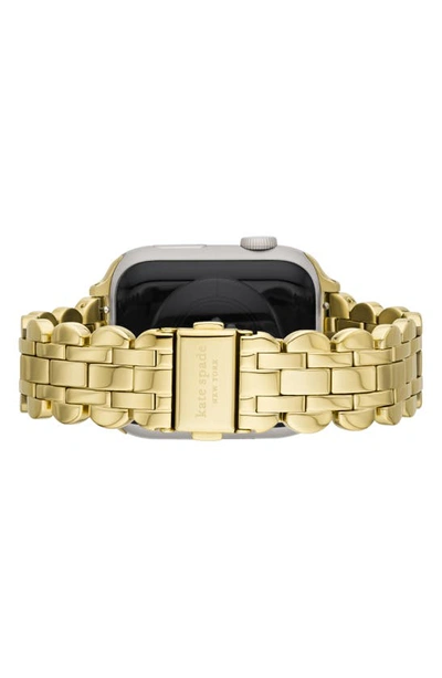 Shop Kate Spade New York Scallop 16mm Apple Watch® Bracelet Watchband In Gold