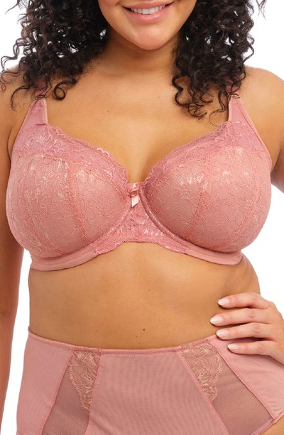 Shop Elomi Brianna Underwire Padded Half Cup Bra In Ash Rose