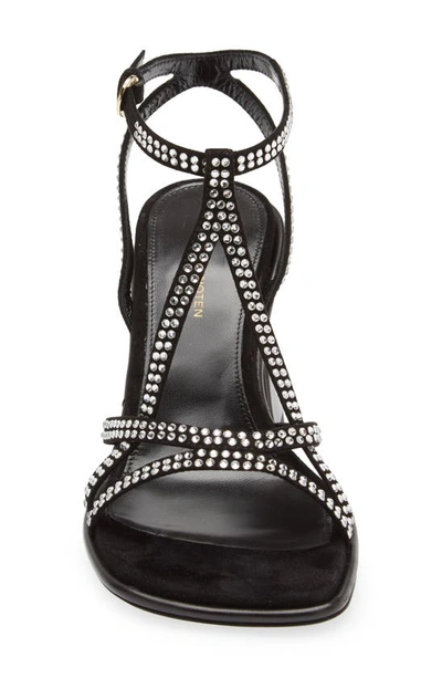 Shop Dries Van Noten Crystal Embellished Sandal In Qu128 Black900