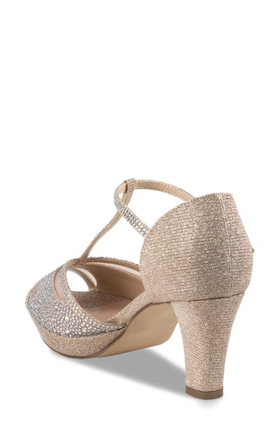 Paradox London Pink Nora T-strap Platform Sandal In Champagne