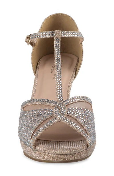 Paradox London Pink Nora T-strap Platform Sandal In Champagne