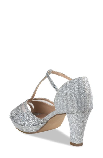 Paradox London Pink Nora T-strap Platform Sandal In Silver