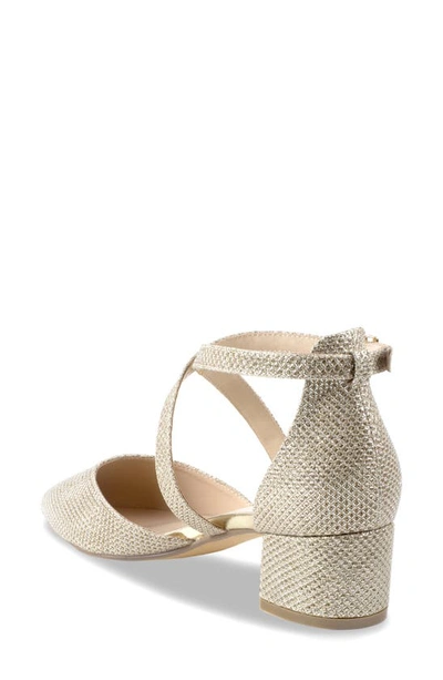 Paradox London Pink Francis Metallic Pump In Champagne