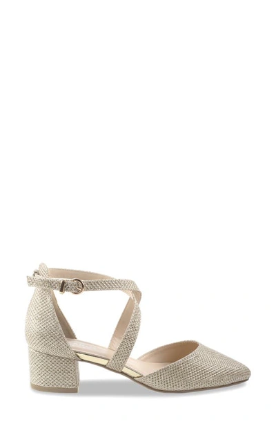 Paradox London Pink Francis Metallic Pump In Champagne