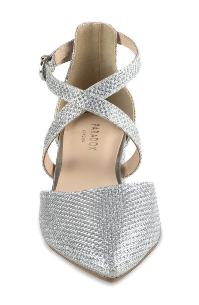 Paradox London Pink Francis Metallic Pump In Silver