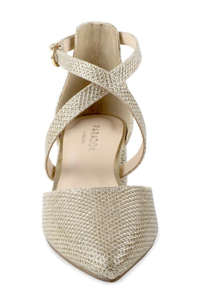 Paradox London Pink Francis Metallic Pump In Champagne