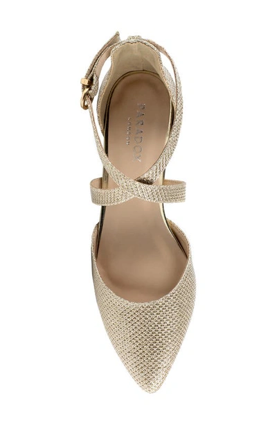 Paradox London Pink Francis Metallic Pump In Champagne