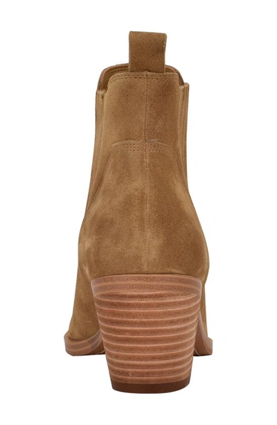 Shop Marc Fisher Ltd Teona Leather Pointed Toe Bootie In Light Natural