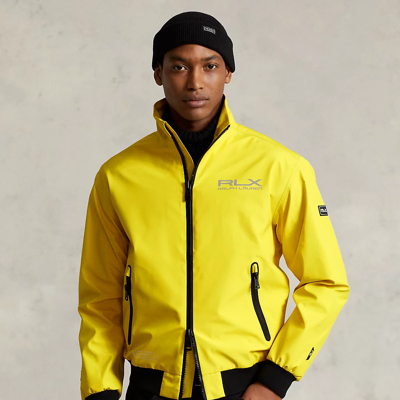 Shop Ralph Lauren Water-repellent Jacket In Racing Yellow