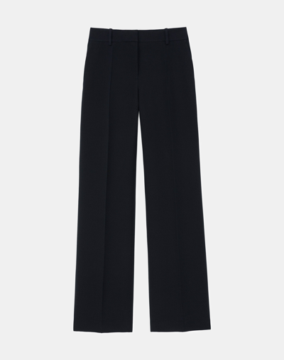 Shop Lafayette 148 Plus-size Woolsilk Crepe Sullivan Pant In Black