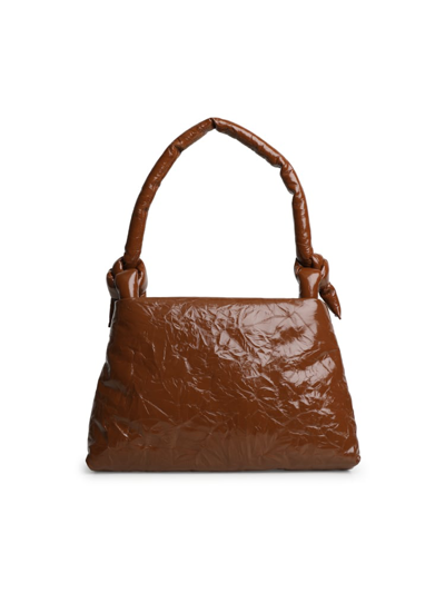 Shop Kassl Editions Lady Bag With Side Knots In Cognac