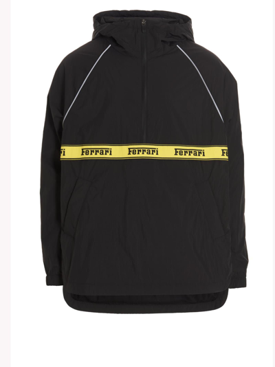 Shop Ferrari Logo Band Jacket In Black