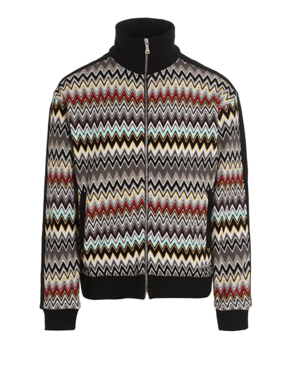 Shop Missoni Zig Zag Cardigan In Multicolor