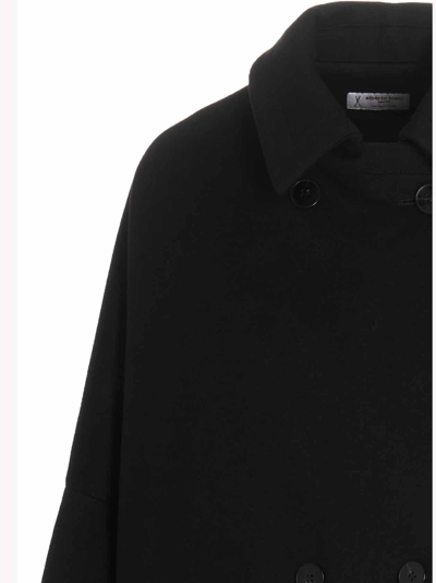 Shop Alberto Biani Loose Wool Coat In Black