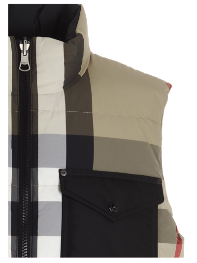 Shop Burberry Reversible Romford Sleeveless Jacket In Multicolor