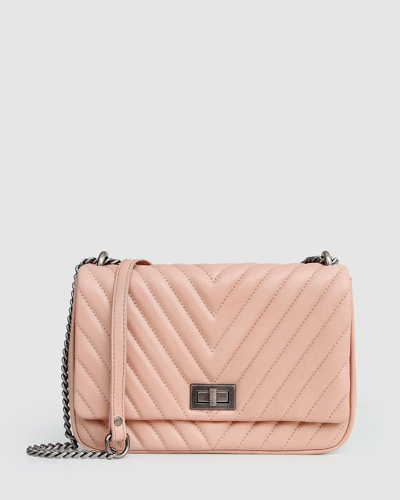 Shop Belle & Bloom Belong To You Quilted Cross-body Bag In Pink