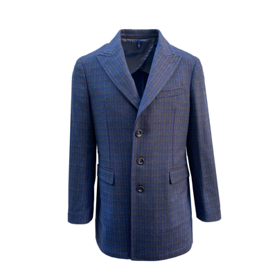 Shop Domenico Tagliente Wool Coat In Blue