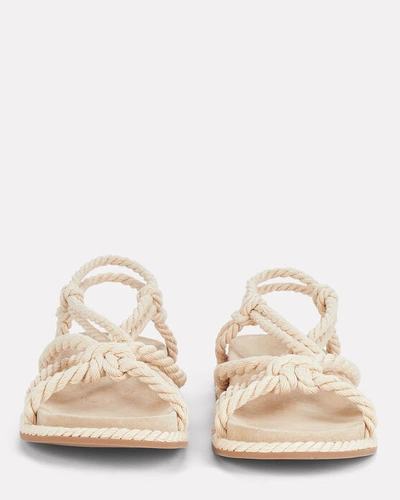 Shop Ulla Johnson Suri Twisted Rope Flat Sandals In Ivory