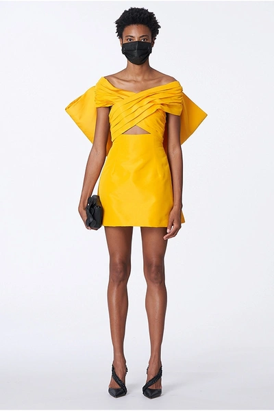 Shop Carolina Herrera Bow Back Mini Dress