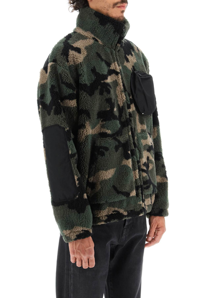 Valentino Camouflage-Pattern Fleece Jacket