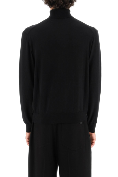 Shop Lemaire Merino Turtleneck Sweater In Black