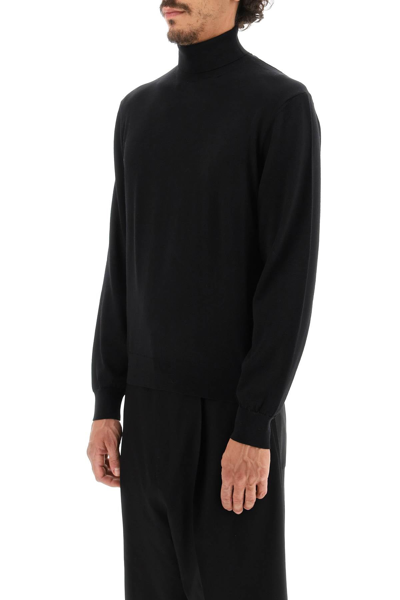 Shop Lemaire Merino Turtleneck Sweater In Black