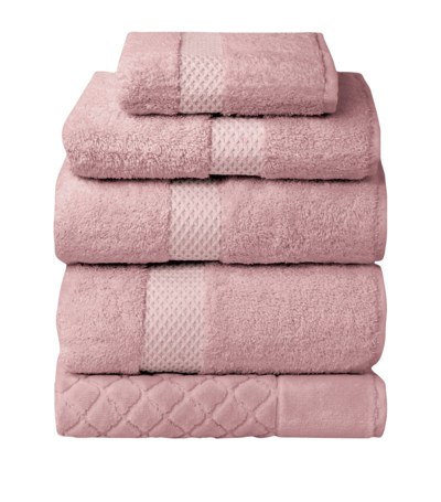 Shop Yves Delorme Étoile Face Cloth (33cm X 33cm) In Pink