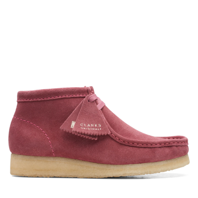 Shop Clarks Wallabee Boot In Pink