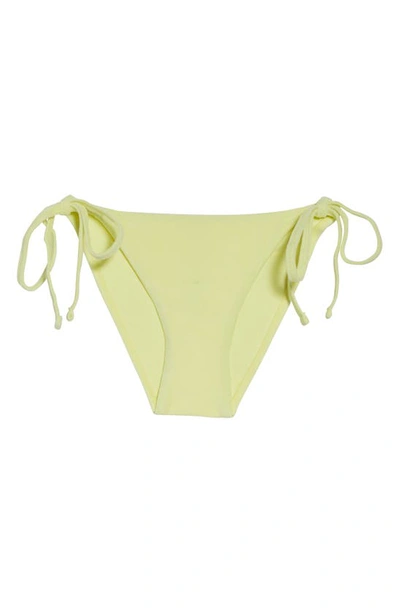 Shop Topshop High Cut Terry Cloth Bikini Bottoms In Yellow