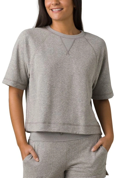Shop Prana Sunfair Cozy Up Sweatshirt In Heather Grey