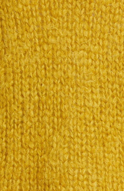 Fabiana Filippi Bead Detail Mohair & Wool Dolman Sleeve Sweater In Dark Yellow