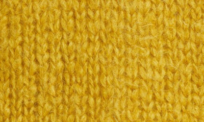 Fabiana Filippi Bead Detail Mohair & Wool Dolman Sleeve Sweater In Dark Yellow