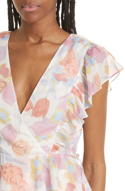Shop Ted Baker Rowyn Frill Detail Tie Top In Natural