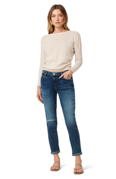 Shop Hudson Lana High Waist Slim Fit Boyfriend Crop Jeans In Journey Home Destr