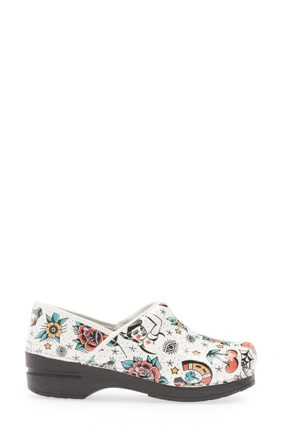 Sanita Rockabilly Print Clog In 001 White