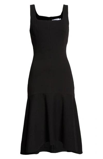 Shop M.m.lafleur James High-low Ponte Dress In Black