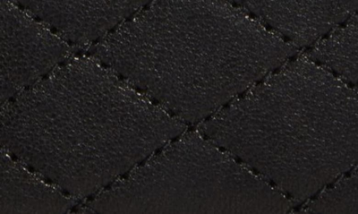 Shop Saint Laurent Gaby Quilted Leather Card Case In 1000 Nero