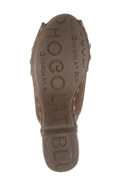 Shop Chocolat Blu Genessis Platform Clog In Chocolate Suede