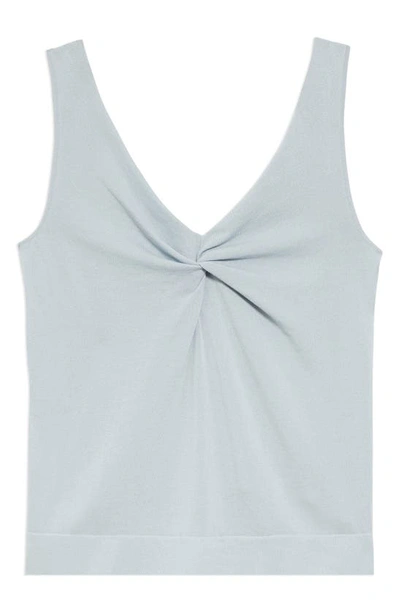 Shop Theory Bristo Twist Front Cotton Blend Tank In Harbor