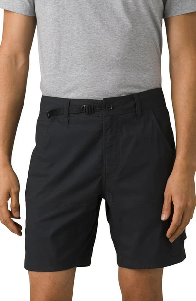 Shop Prana Zion Ii Stretch Shorts In Black