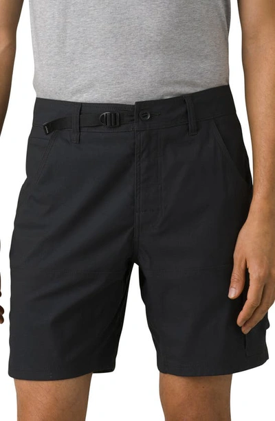 Shop Prana Zion Ii Stretch Shorts In Black