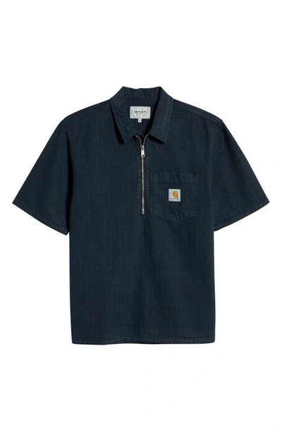 Shop Carhartt Trade Regular Fit Polo In Mizar / Black Garme