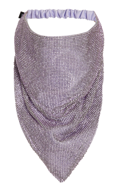 Shop Kara Women's Exclusive Crystal-mesh Head Scarf In Purple