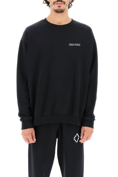 Shop Marcelo Burlon County Of Milan Marcelo Burlon Tempera Cross Sweatshirt In Black