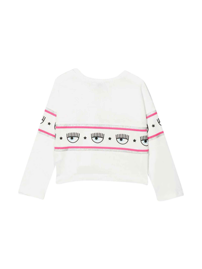Shop Chiara Ferragni White T-shirt Girl In Bianco