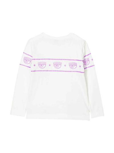 Shop Chiara Ferragni White T-shirt Girl In Bianca